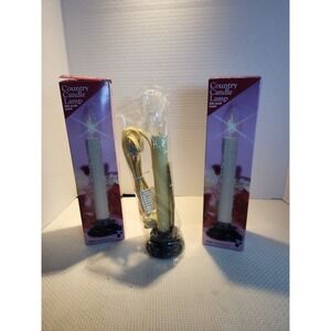 2 Vtg NOS Darice Electric Country Candle Lamp Silicone Bulb On/Off Switch 7.5 In